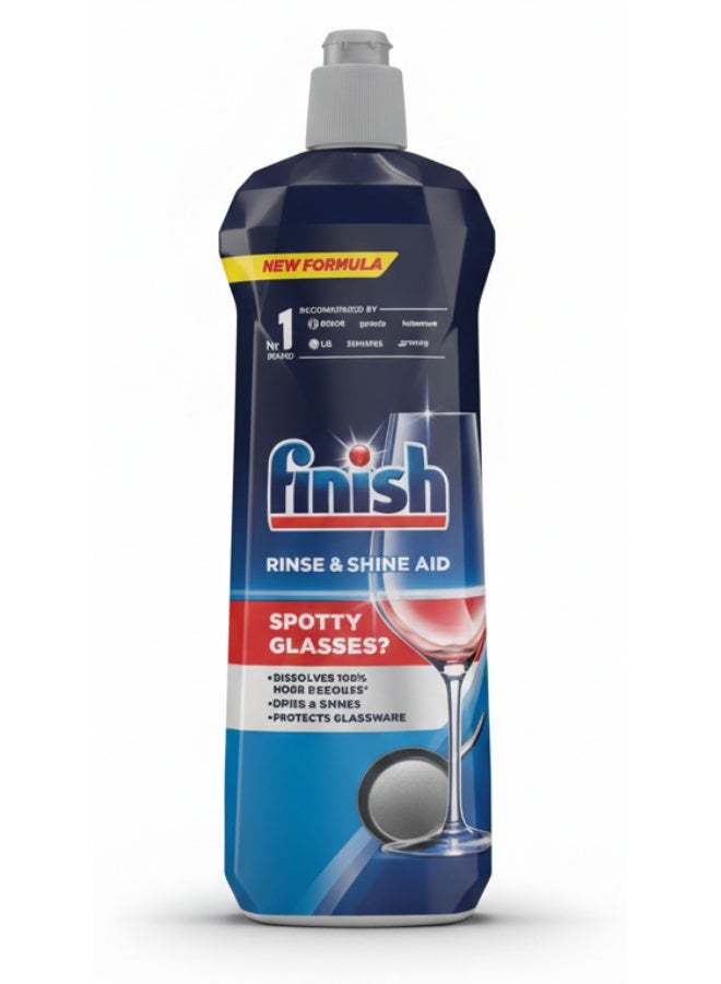 Finish Rinse and Shine Aid Spotty Glasses Dishwasher 800ml - Image 1